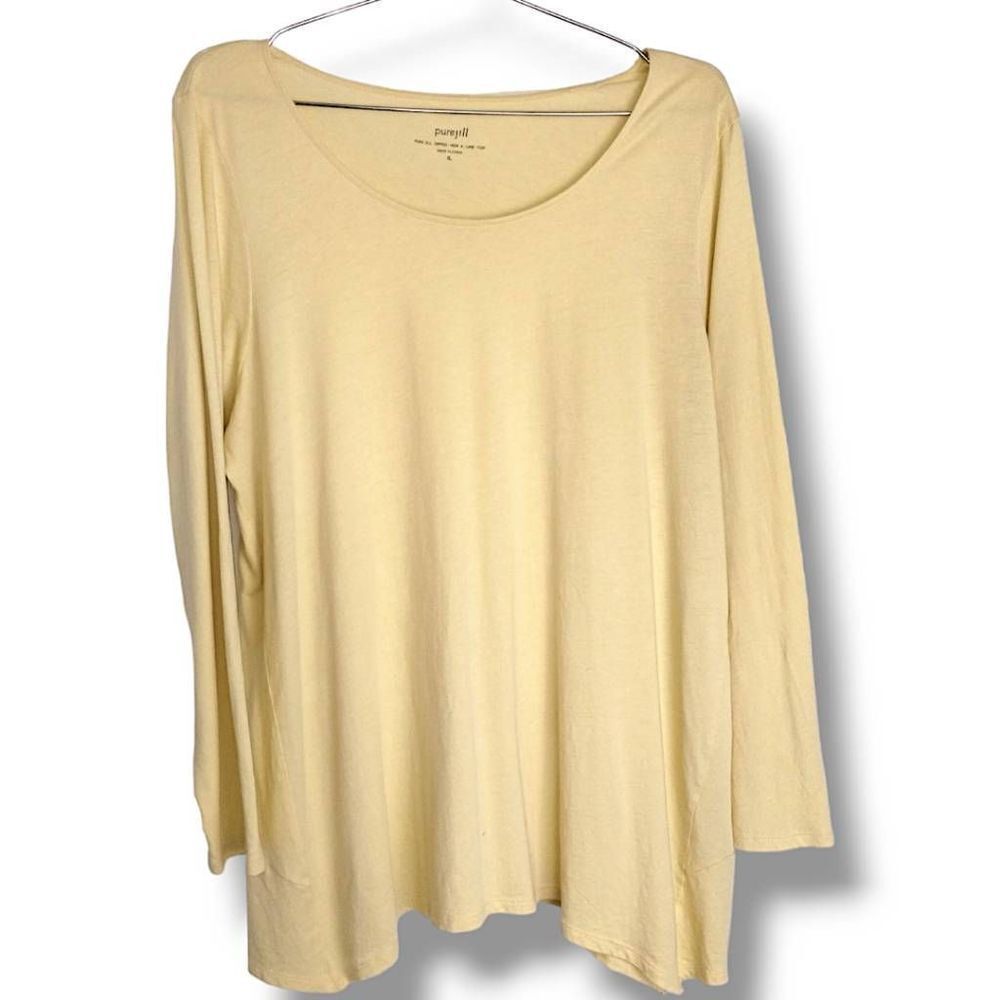 J. Jill Soft Yellow Long Sleeve Top
